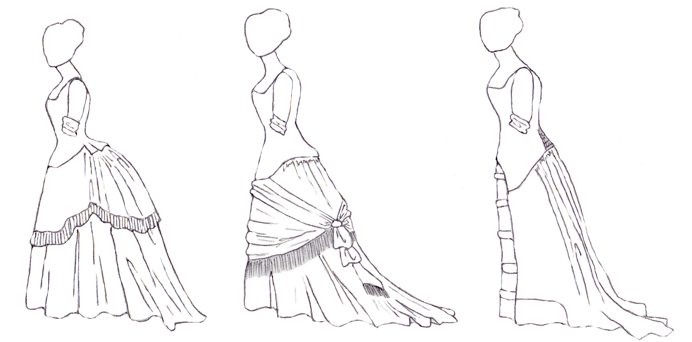 Victorian on sale dress drawing