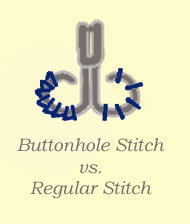 Buttonhole vs. Regular Stitch