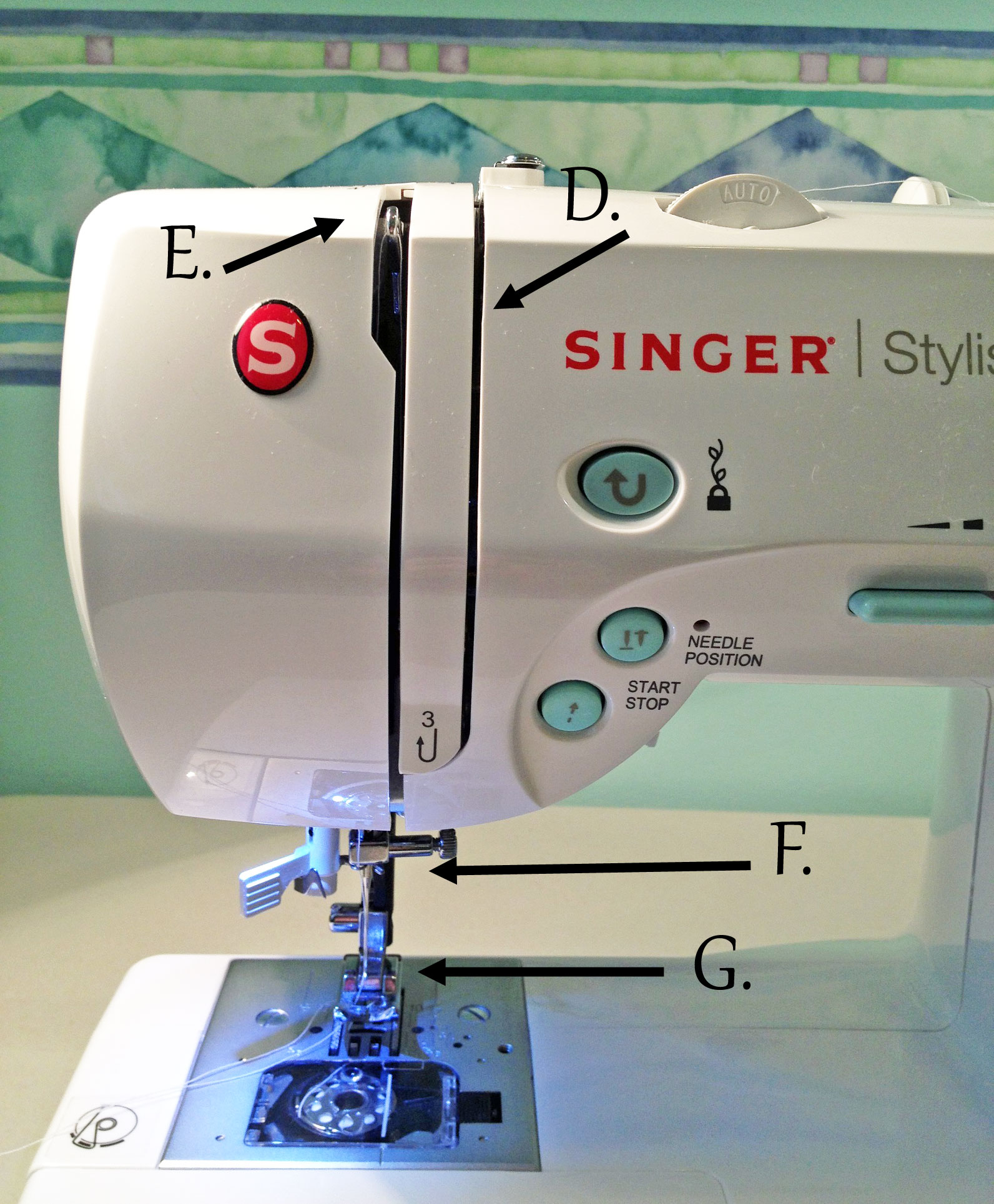 Bell Micro MB 102 Sewing Machine Threading Diagram