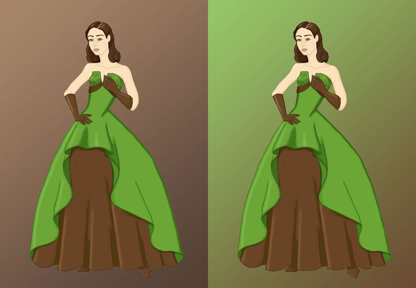 Fashion Sketches: Adding a Digital Background, Part II | Yesterday's