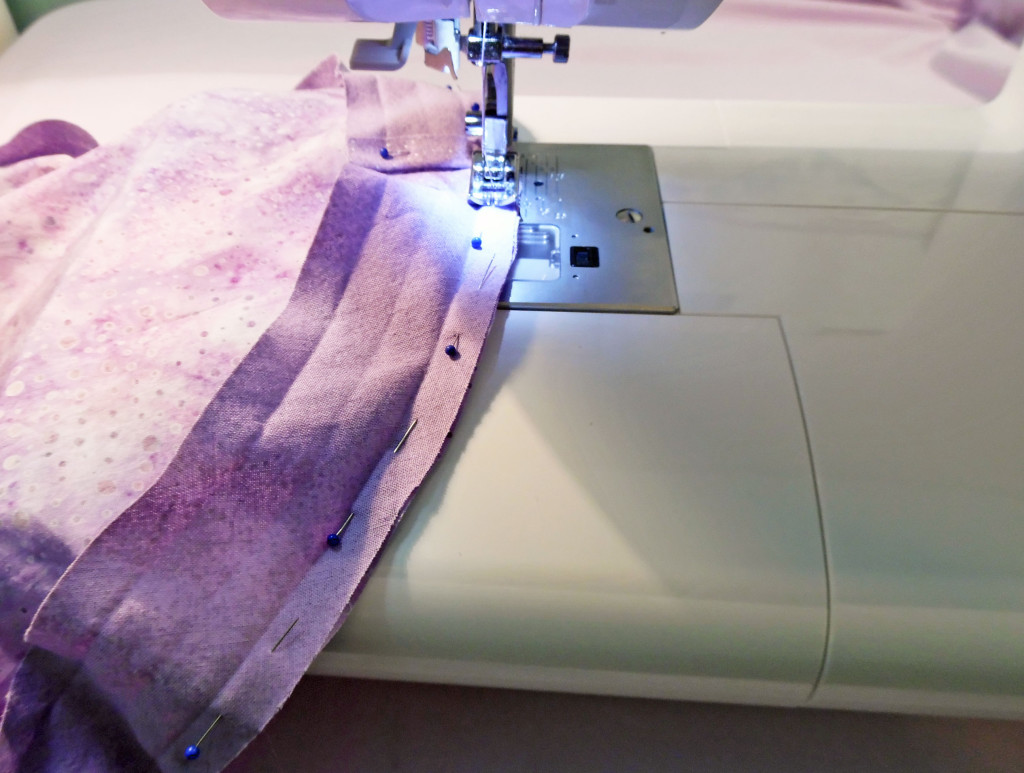 Positioning Fabric & Pins Yesterday's Thimble