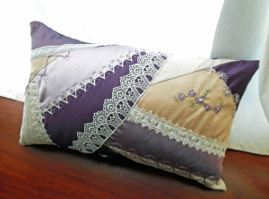 Crazy-Quilted Pillow
