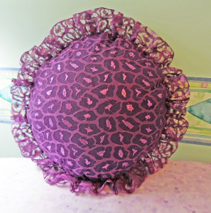 Purple Leopard-Print Pillow